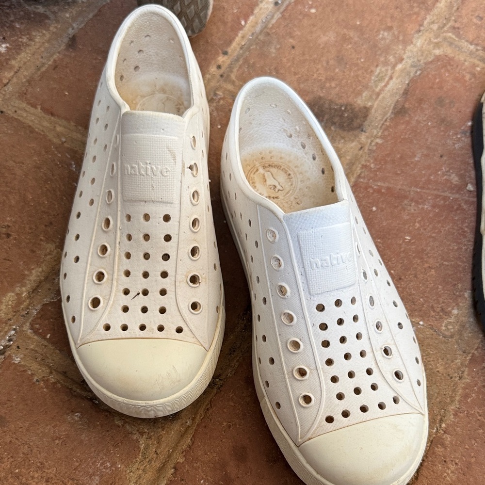 Native Cream Perforated Slip-Ons